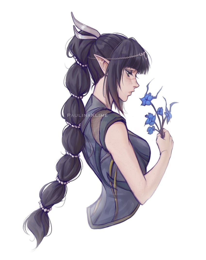 shadowheart (dungeons & dragons and 2 more) drawn by paulina_klime