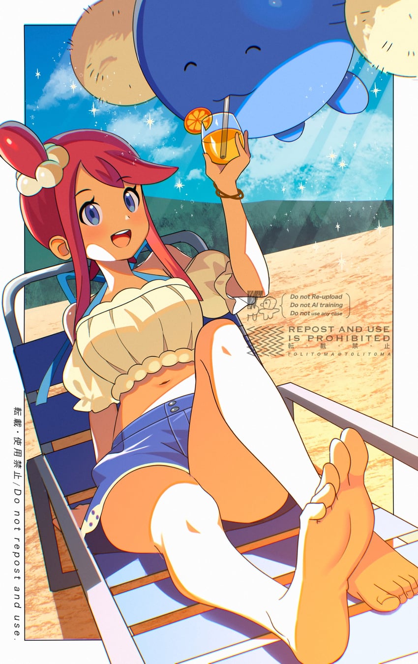skyla and jumpluff (pokemon and 1 more) drawn by =_(9_yawbus)