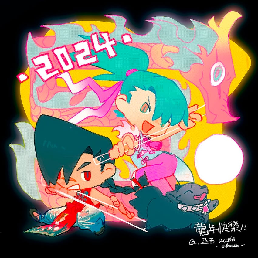 seragaki aoba, ren, and koujaku (dramatical murder) drawn by wushi_stoneee