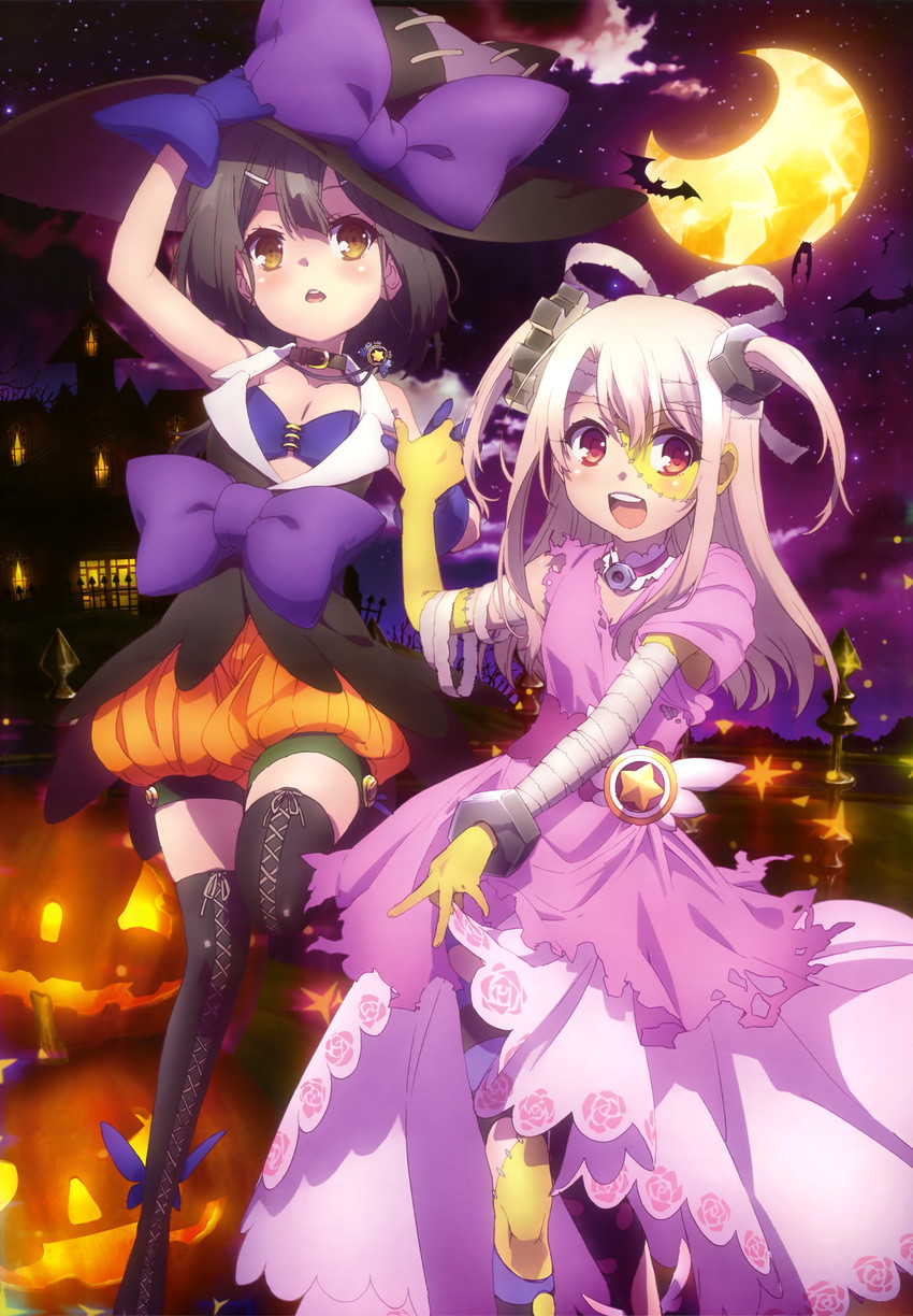 illyasviel von einzbern, miyu edelfelt, magical ruby, frankenstein's monster, and magical sapphire (fate and 2 more)