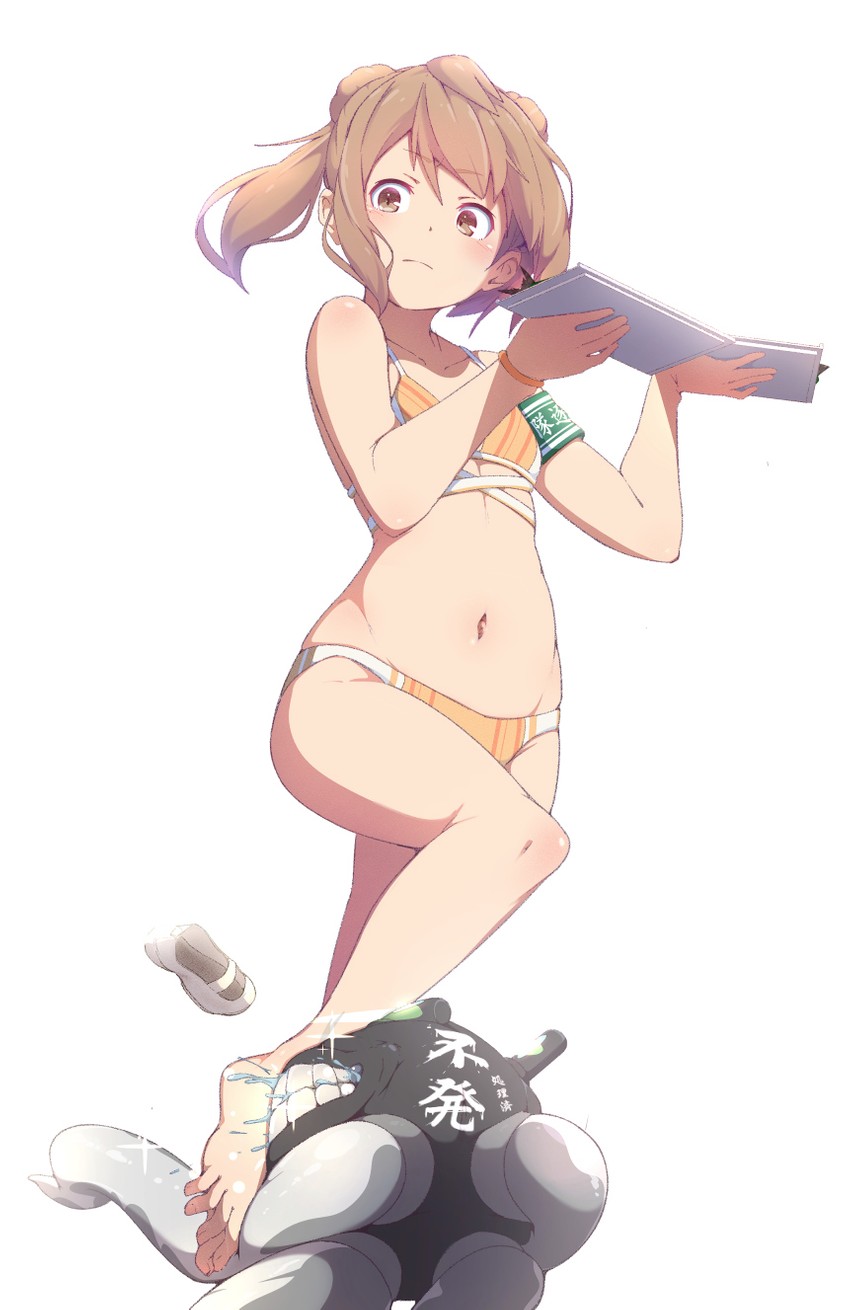 michishio, enemy naval mine, and michishio kai ni (kantai collection) drawn by awachi