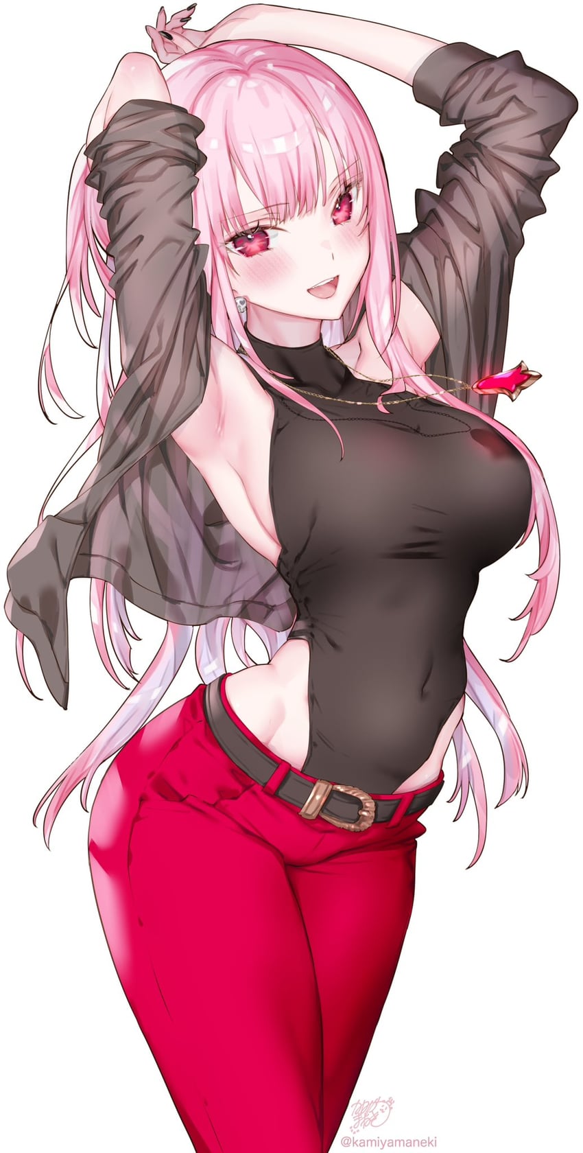 mori calliope (hololive and 1 more) drawn by kamiya_maneki