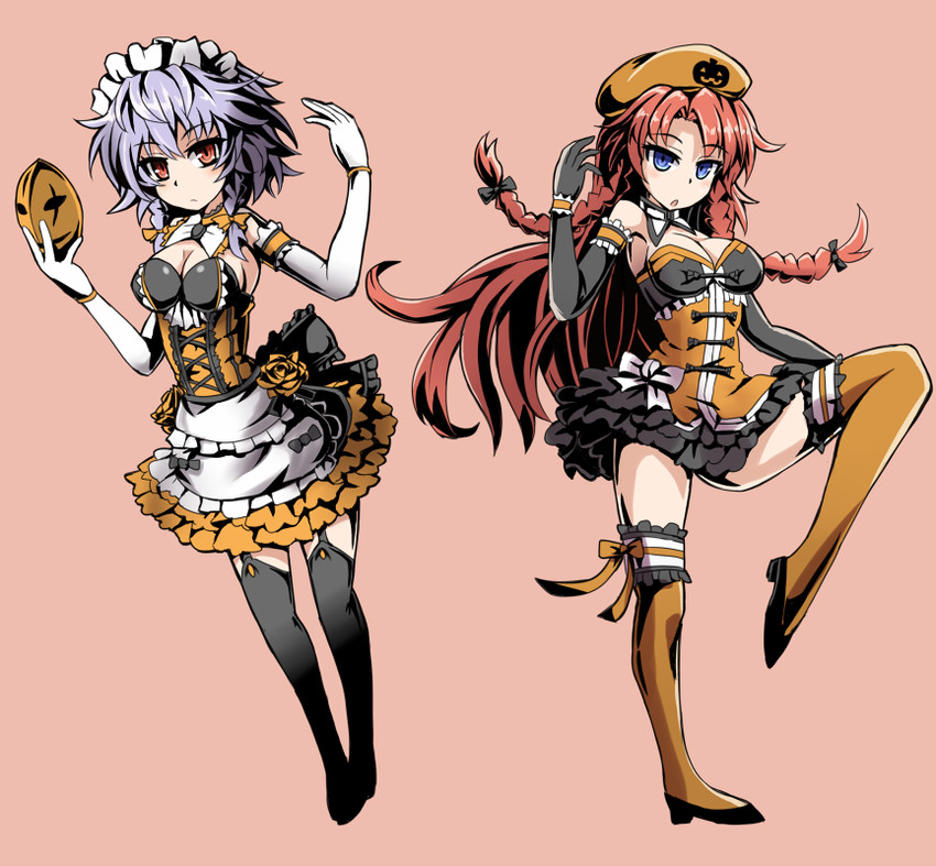 izayoi sakuya and hong meiling (touhou and 1 more) drawn by sumapan