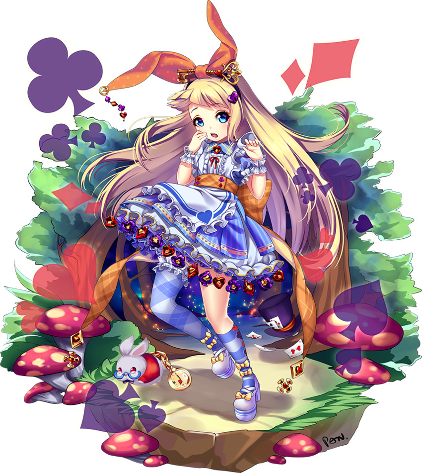 alice and white rabbit (original and 1 more) drawn by kashi_kosugi