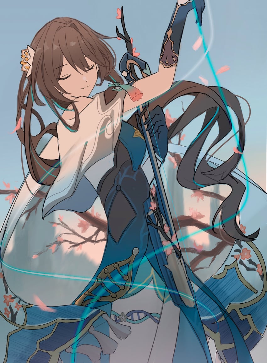 ruan mei (honkai and 1 more) drawn by niupum