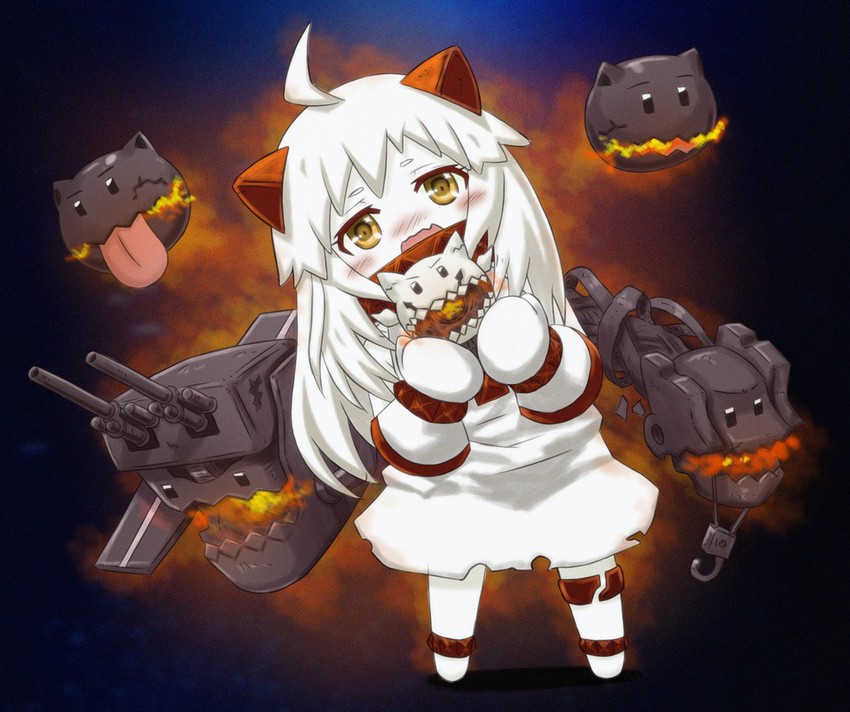 northern ocean princess, floating fortress, and escort fortress (kantai collection) drawn by sunago