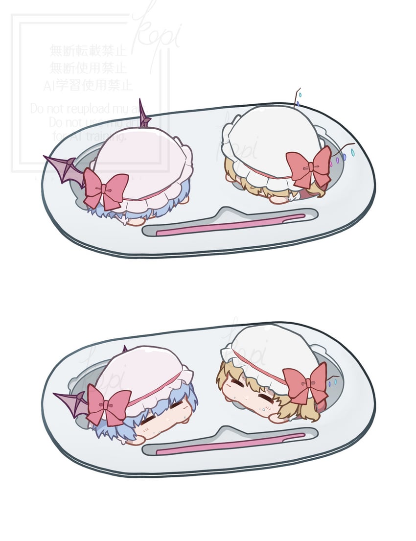 remilia scarlet and flandre scarlet (touhou) drawn by kopi_(user_ajtn7422)