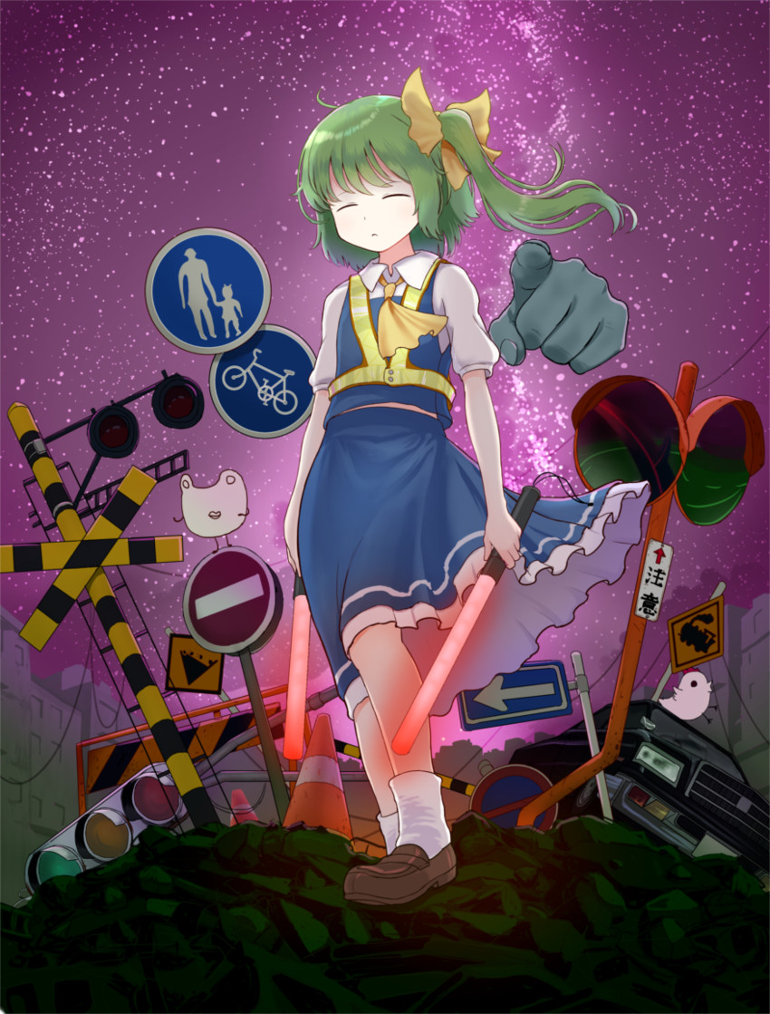 daiyousei, diyusi, the chicken that appears in the middle of cookie, and hide (touhou and 2 more) drawn by pai_kebon_baa
