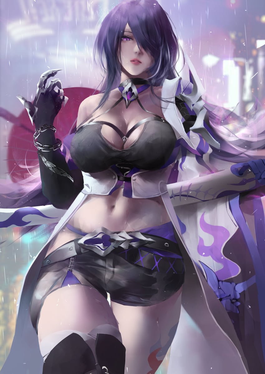 acheron (honkai and 1 more) drawn by kagi_(dicedkey)