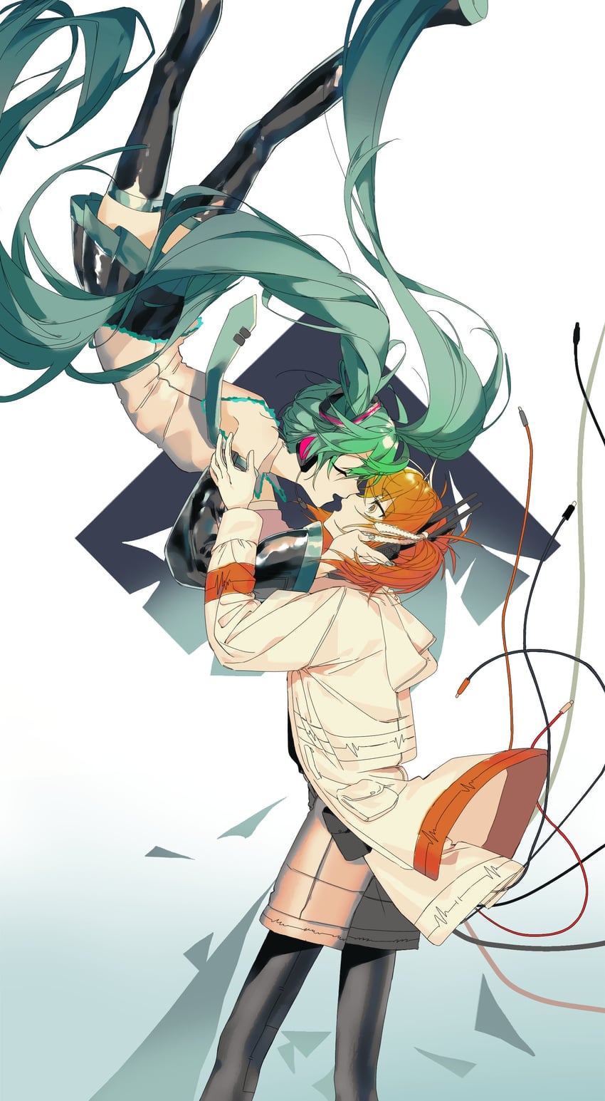 hatsune miku and adachi rei (vocaloid and 2 more) drawn by hirune_(suiminbusoku118)