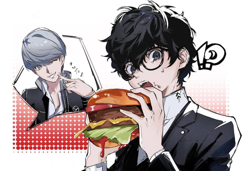 narukami yu and amamiya ren (persona and 2 more) drawn by minuonuonuo