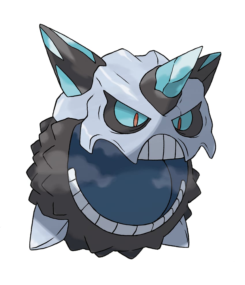 glalie and mega glalie (pokemon and 1 more) drawn by sugimori_ken