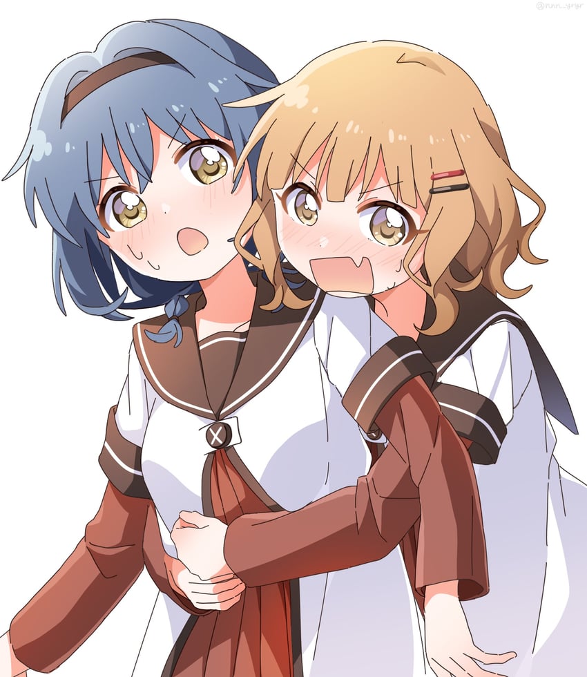 oomuro sakurako and furutani himawari (yuruyuri) drawn by nnn_yryr