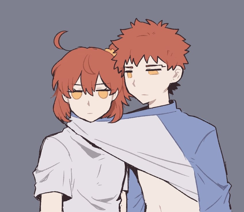 fujimaru ritsuka and emiya shirou (fate and 2 more) drawn by monster_771