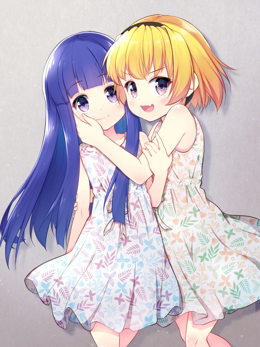 furude rika and houjou satoko (higurashi no naku koro ni) drawn by hazumi_otoya