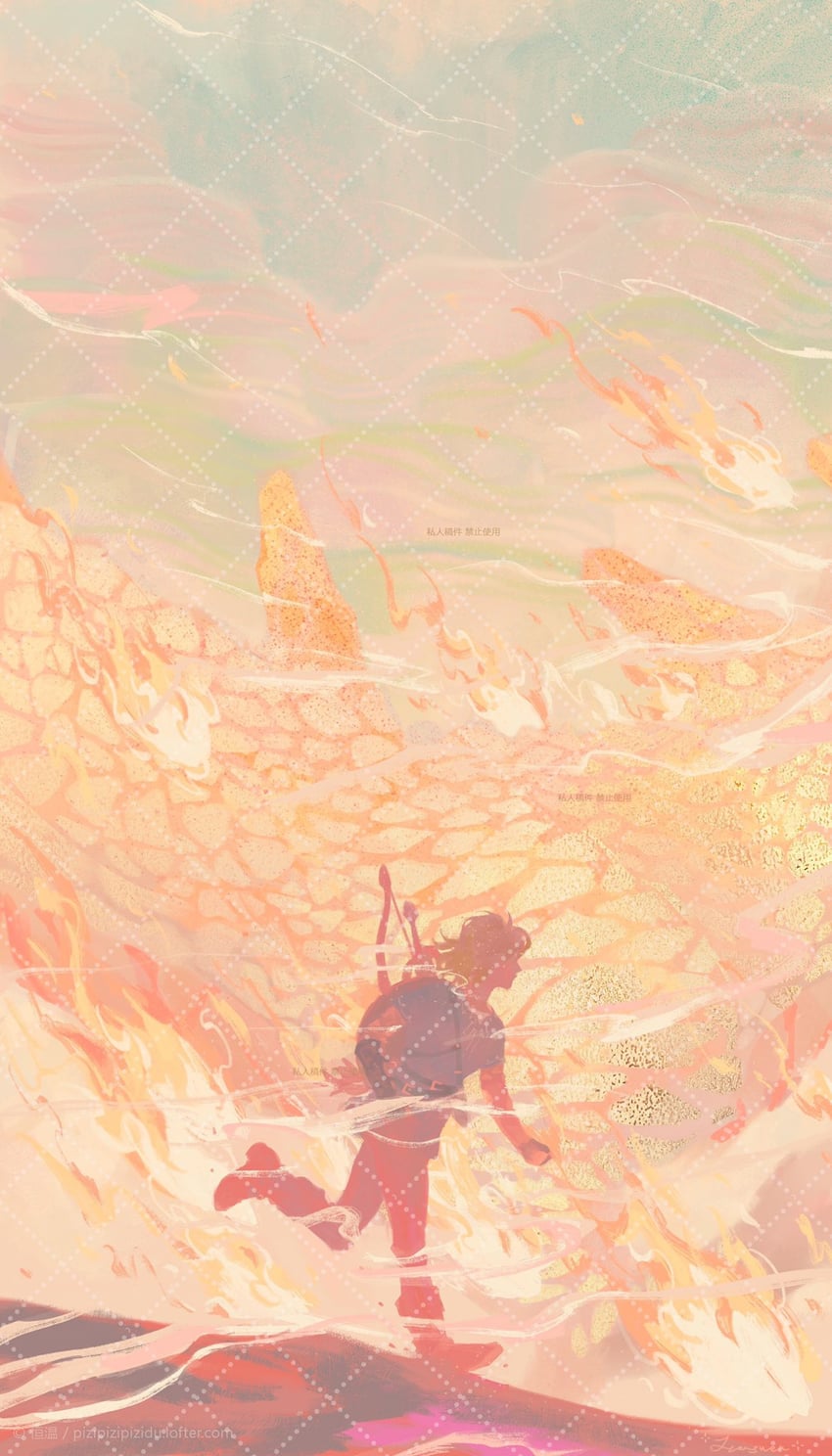 link and dinraal (the legend of zelda and 1 more) drawn by hengwen