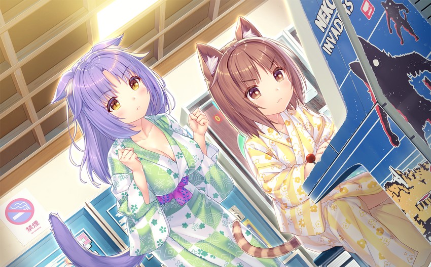 cinnamon and azuki (nekopara) drawn by sayori_(neko_works)