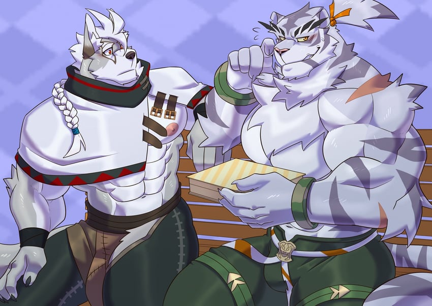 nimbus and klaus (world flipper) drawn by black_kun_(blackclownowo)