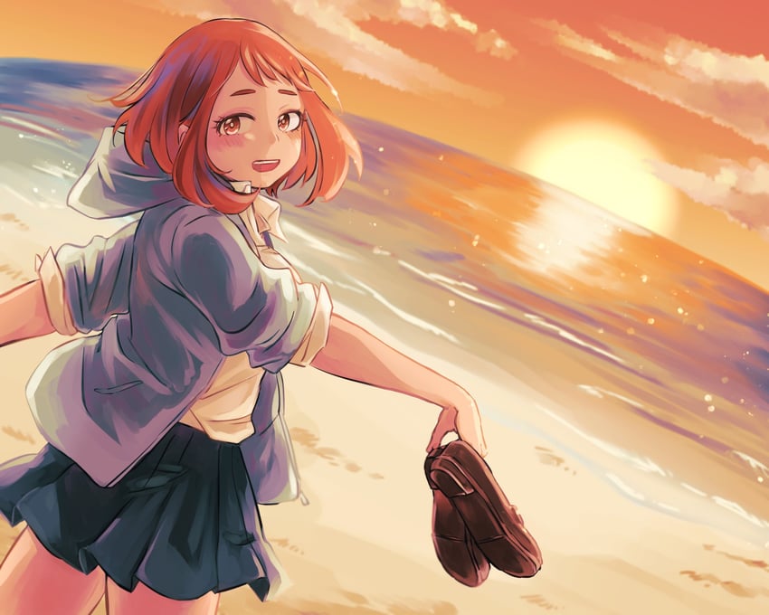 uraraka ochaco (boku no hero academia) drawn by tabetai_omochi