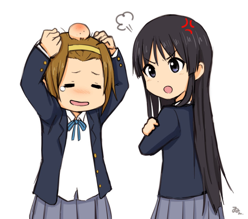 akiyama mio and tainaka ritsu (k-on!) drawn by een941