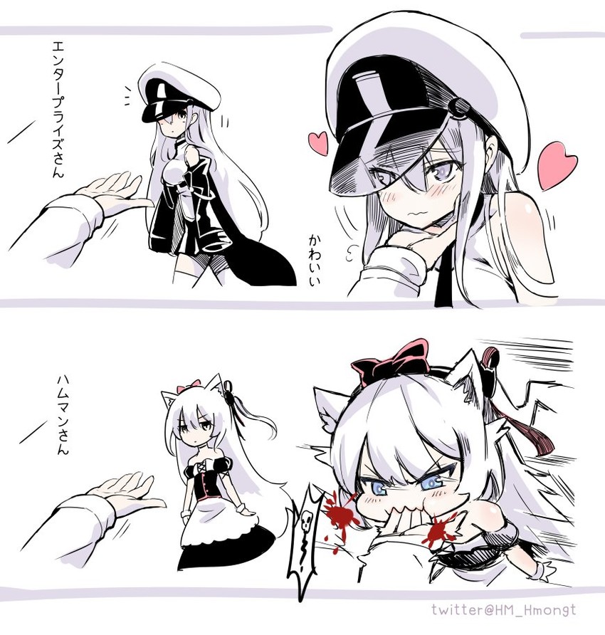 commander, enterprise, and hammann (azur lane) drawn by hm_(hmongt)