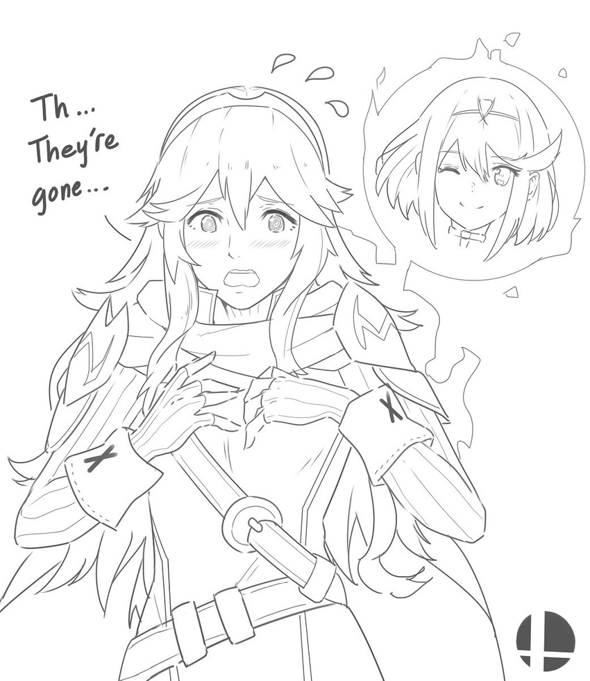 pyra and lucina (fire emblem and 4 more) drawn by j@ck