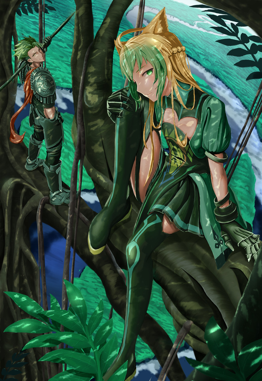 atalanta and achilles (fate and 1 more) drawn by mukade_(siieregannsu)
