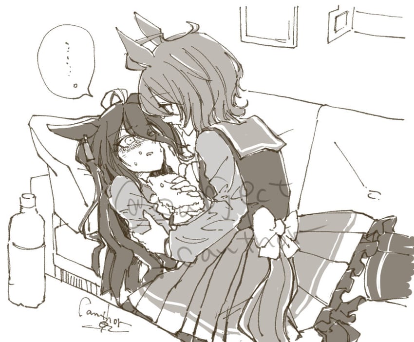 agnes tachyon and manhattan cafe (umamusume) drawn by subject_canthor