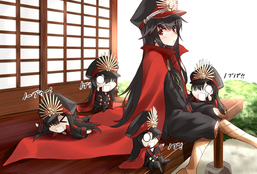 oda nobunaga and mini nobu (fate and 2 more) drawn by shunichi