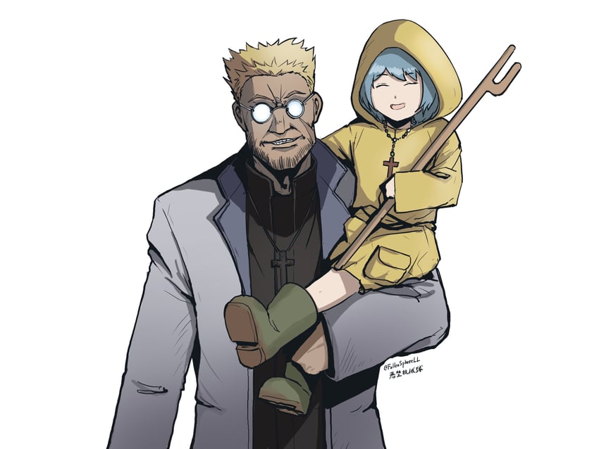 luce and alexander anderson (hellsing and 1 more) drawn by fallenspherell