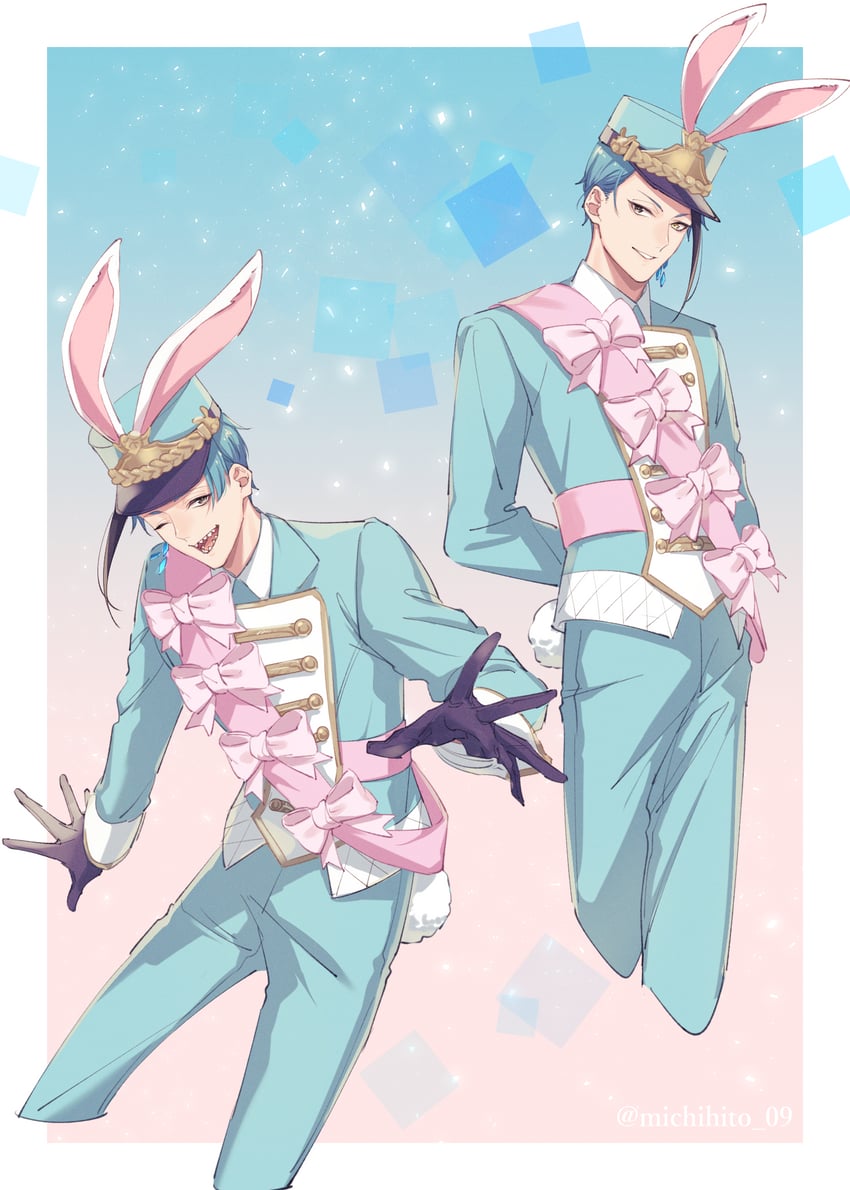 floyd leech and jade leech (twisted wonderland) drawn by michihito