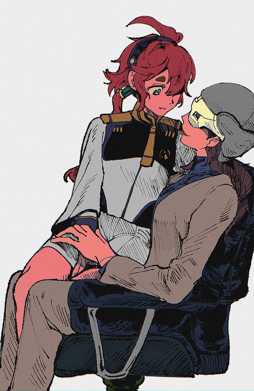 suletta mercury and prospera mercury (gundam and 1 more) drawn by babakun