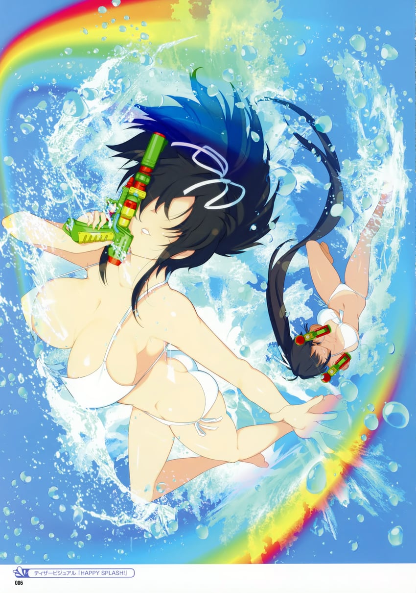 asuka and homura (senran kagura and 2 more) drawn by yaegashi_nan