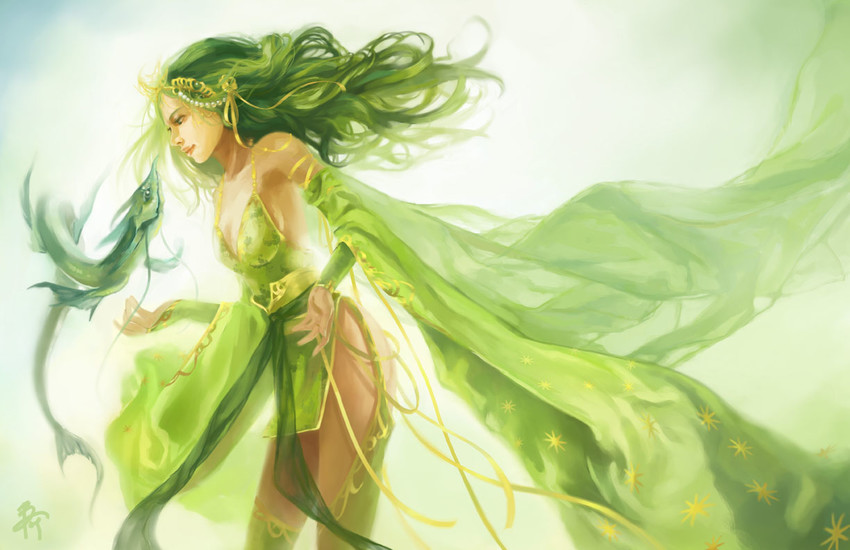 rydia (final fantasy and 1 more) drawn by cypri