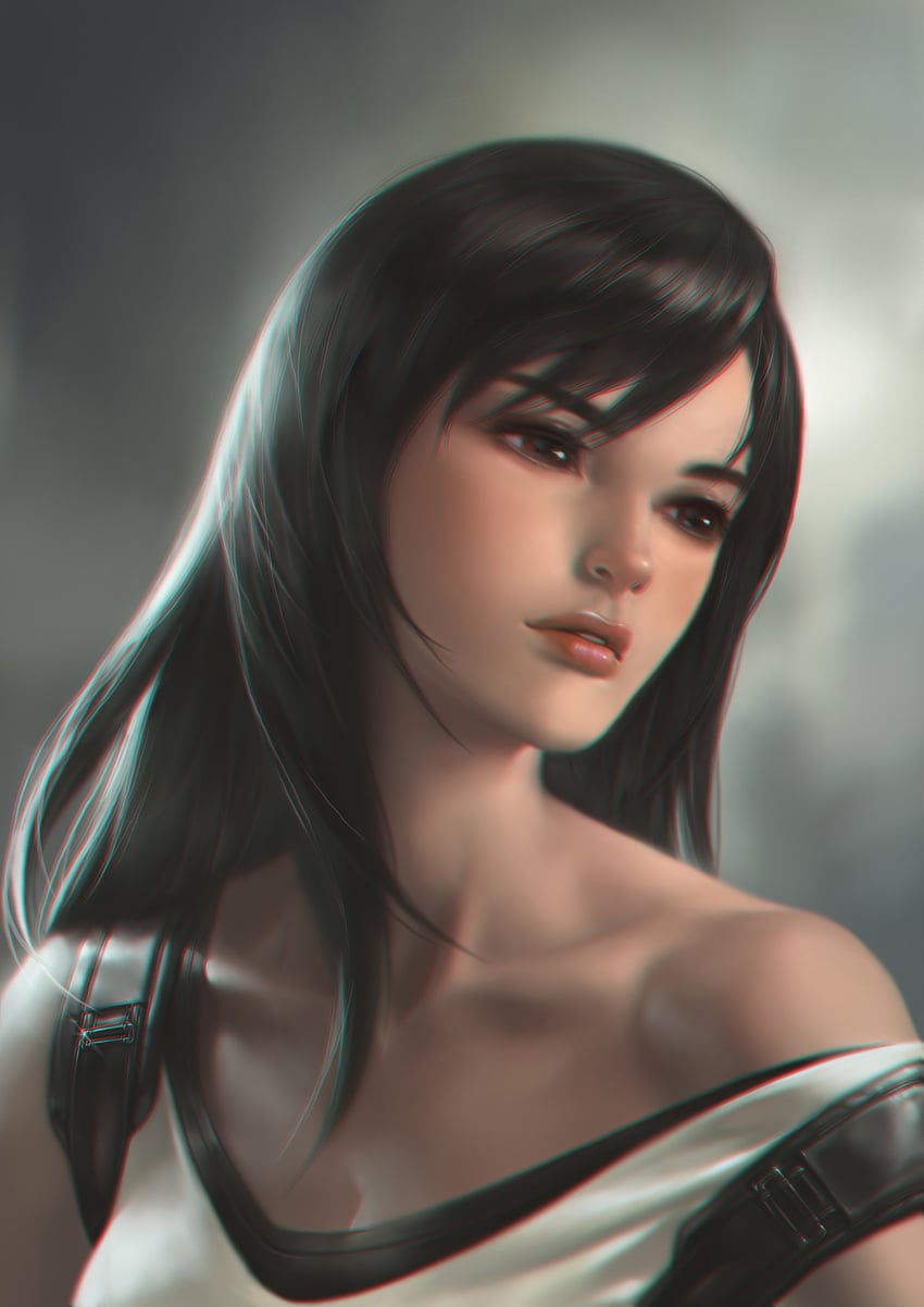 tifa lockhart (final fantasy and 2 more) drawn by kacheong