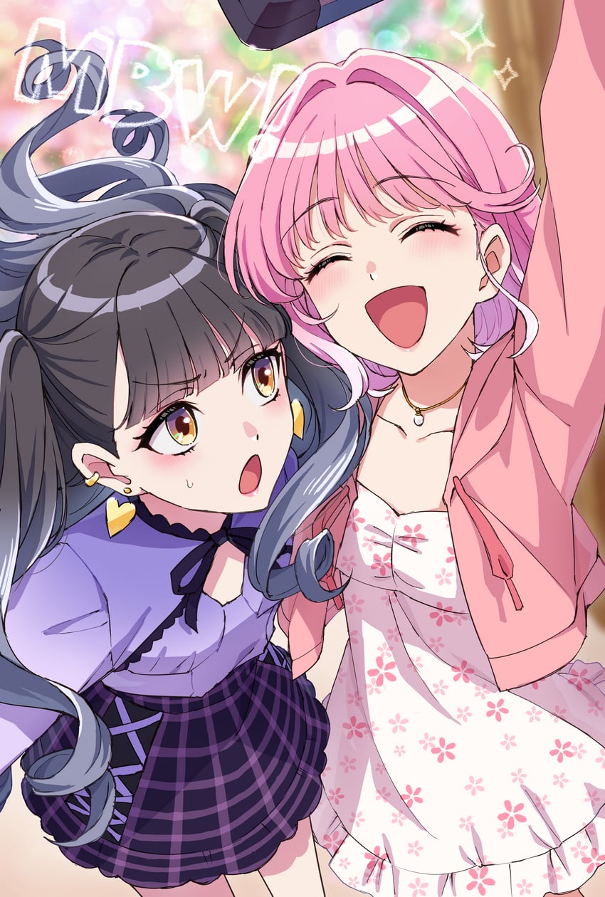 niisato azu and akagi yuina (maebashi witches) drawn by somechime_(sometime1209)