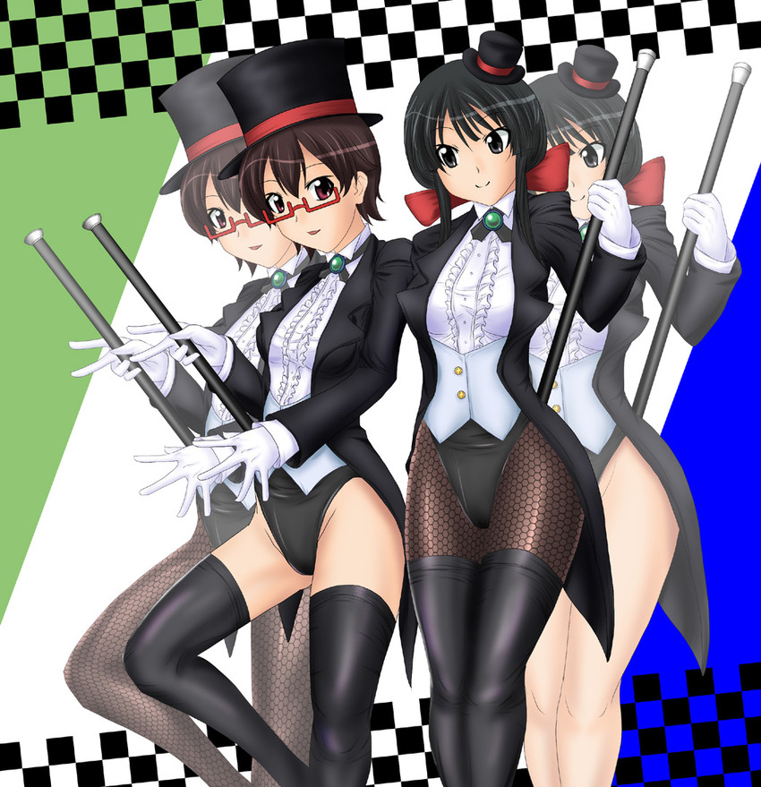 akiyama mio and manabe nodoka (vocaloid and 2 more) drawn by hiyokopasuta