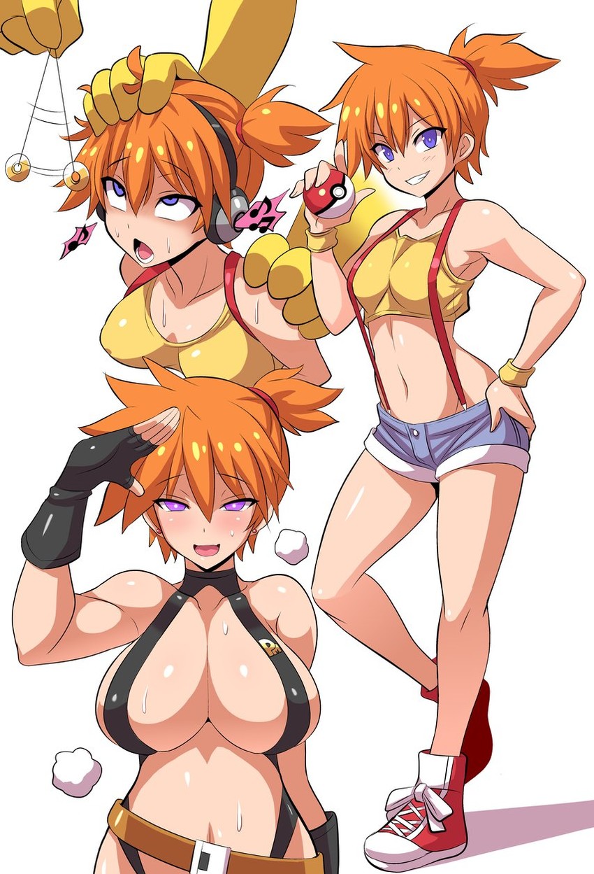 misty and hypno (pokemon and 1 more) drawn by konno_tohiro