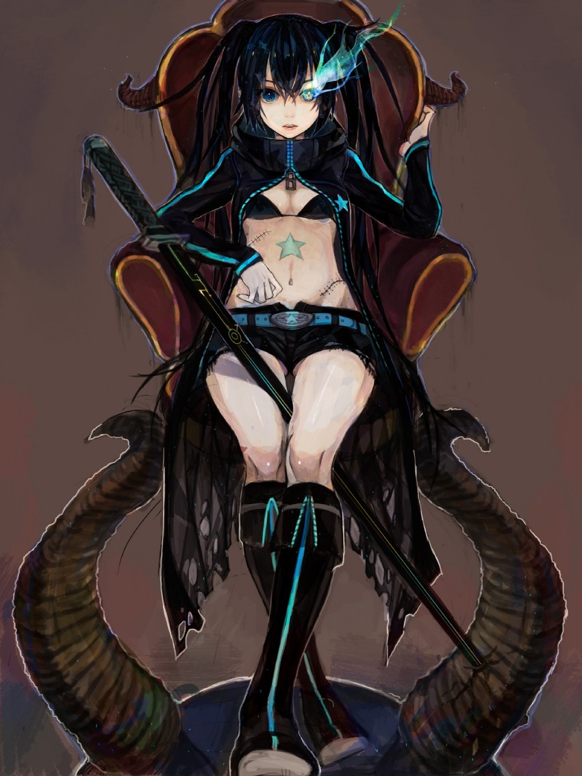 black rock shooter (black rock shooter) drawn by soono_(rlagpfl)