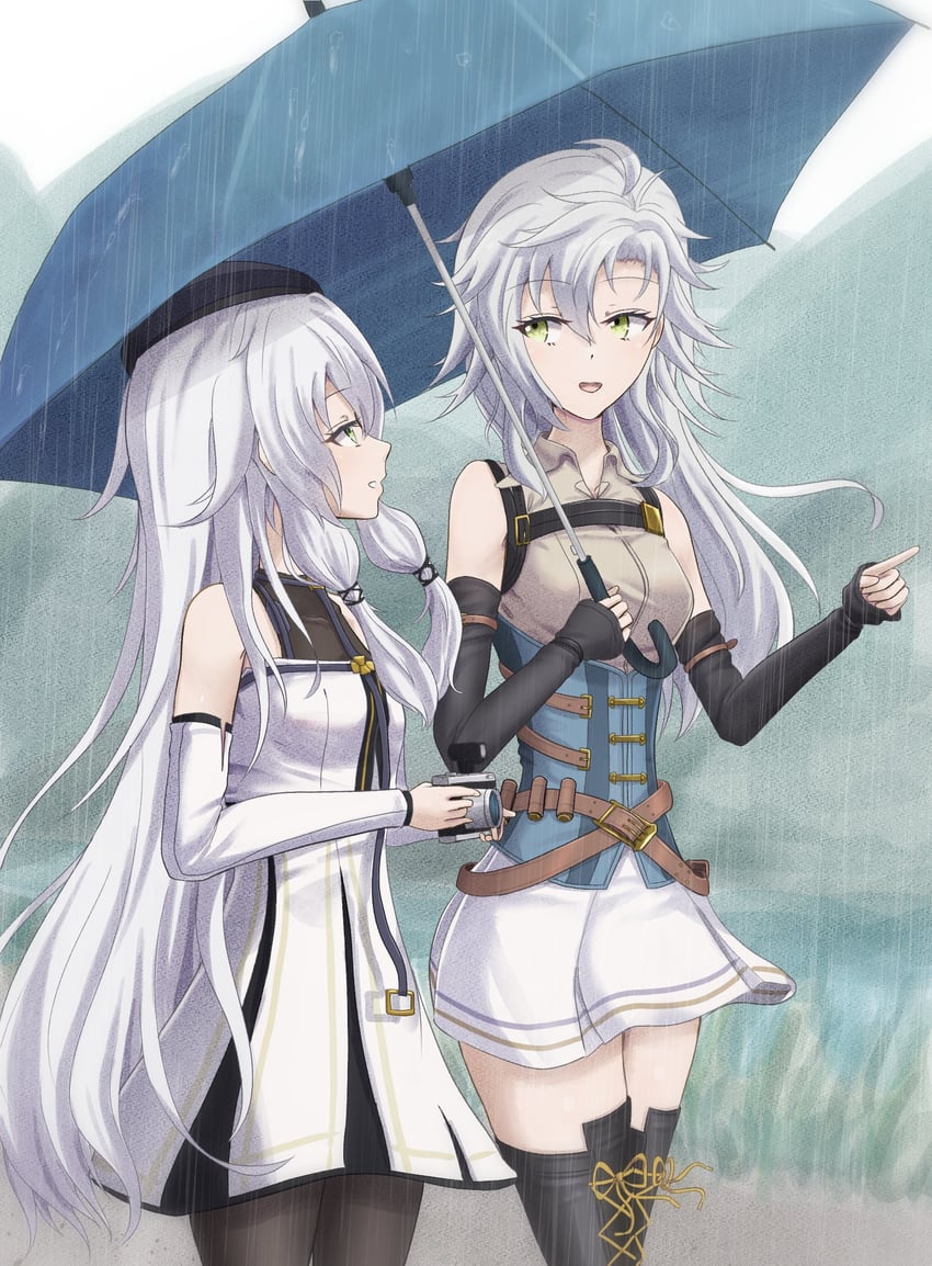 altina orion and fie claussell (eiyuu densetsu and 2 more) drawn by witch_f