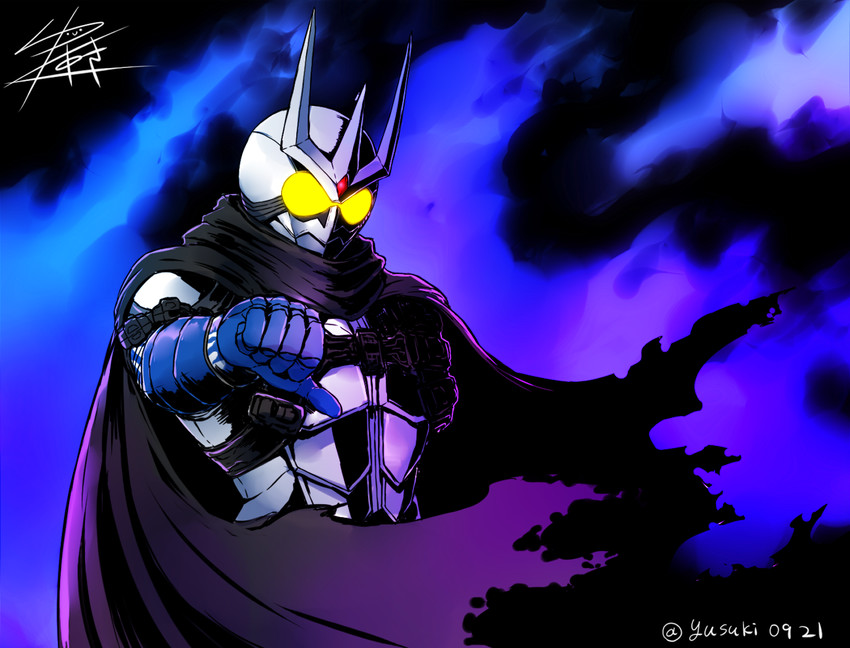 kamen rider eternal (kamen rider and 1 more) drawn by yusuki_(fukumen)