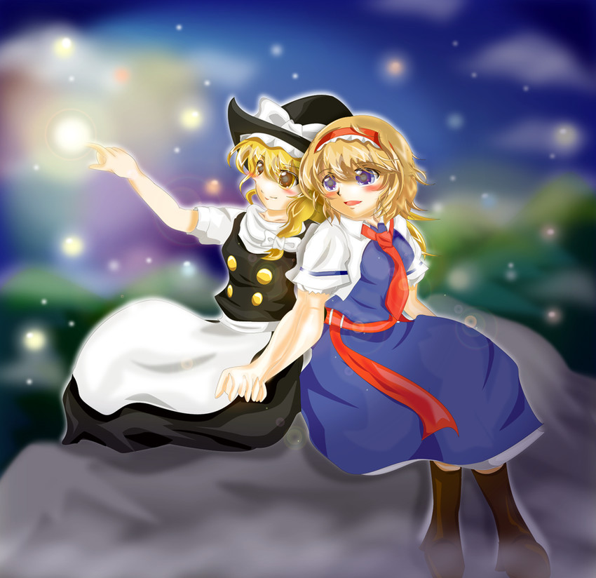 kirisame marisa and alice margatroid (touhou) drawn by chi-chi_(pixiv984250)