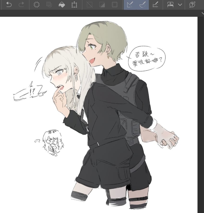 kawaragi momoka and rupa (girls band cry) drawn by enanbender
