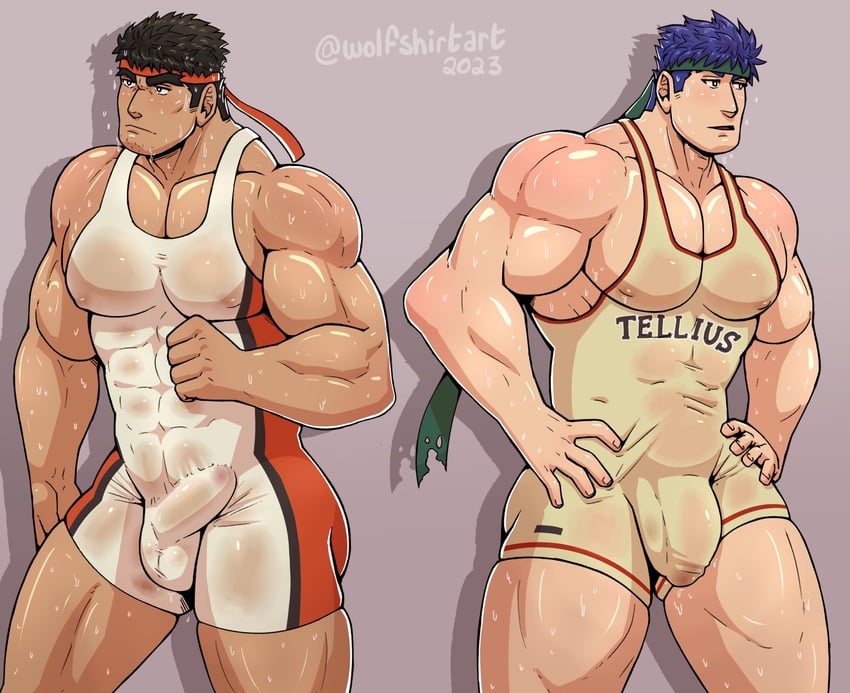 ryu and ike (fire emblem and 2 more) drawn by wolfshirtart