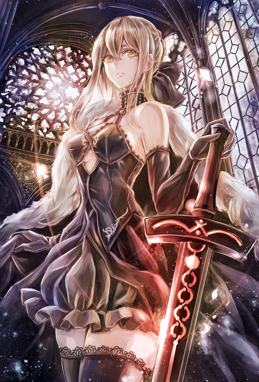 artoria pendragon and saber alter (fate and 1 more) drawn by jan_(lightdragoon)