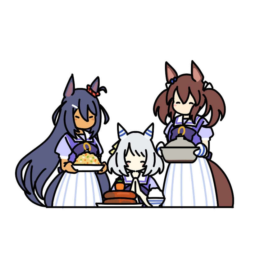 hishi miracle, hishi amazon, and hishi akebono (umamusume) drawn by kashinoki_(koaaski)