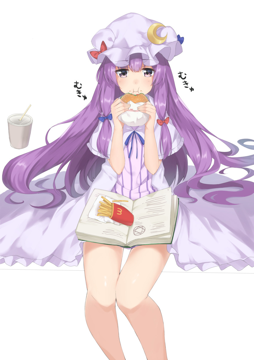 patchouli knowledge (touhou and 1 more) drawn by emushake