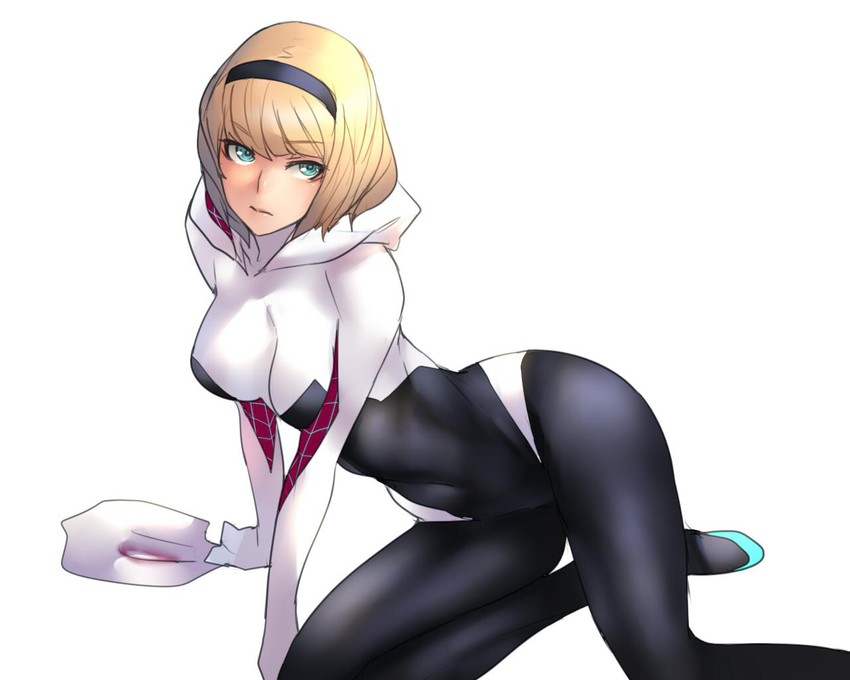 spider-gwen and gwen stacy (marvel) drawn by ban!_(bansankan)