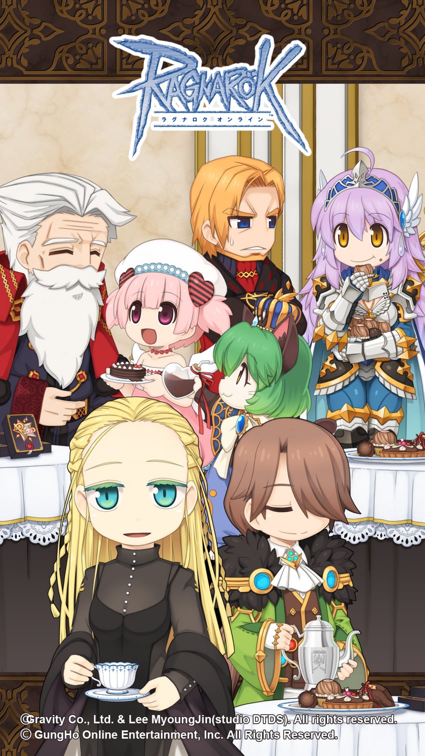 summoner, elemental master, imperial guard, catherine gaebolg, kronecker g. heine, and 1 more (ragnarok online) drawn by yuichirou