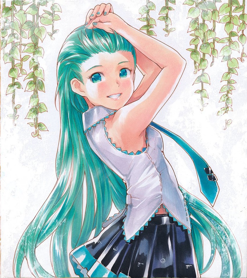 hatsune miku (vocaloid) drawn by mayo_riyo